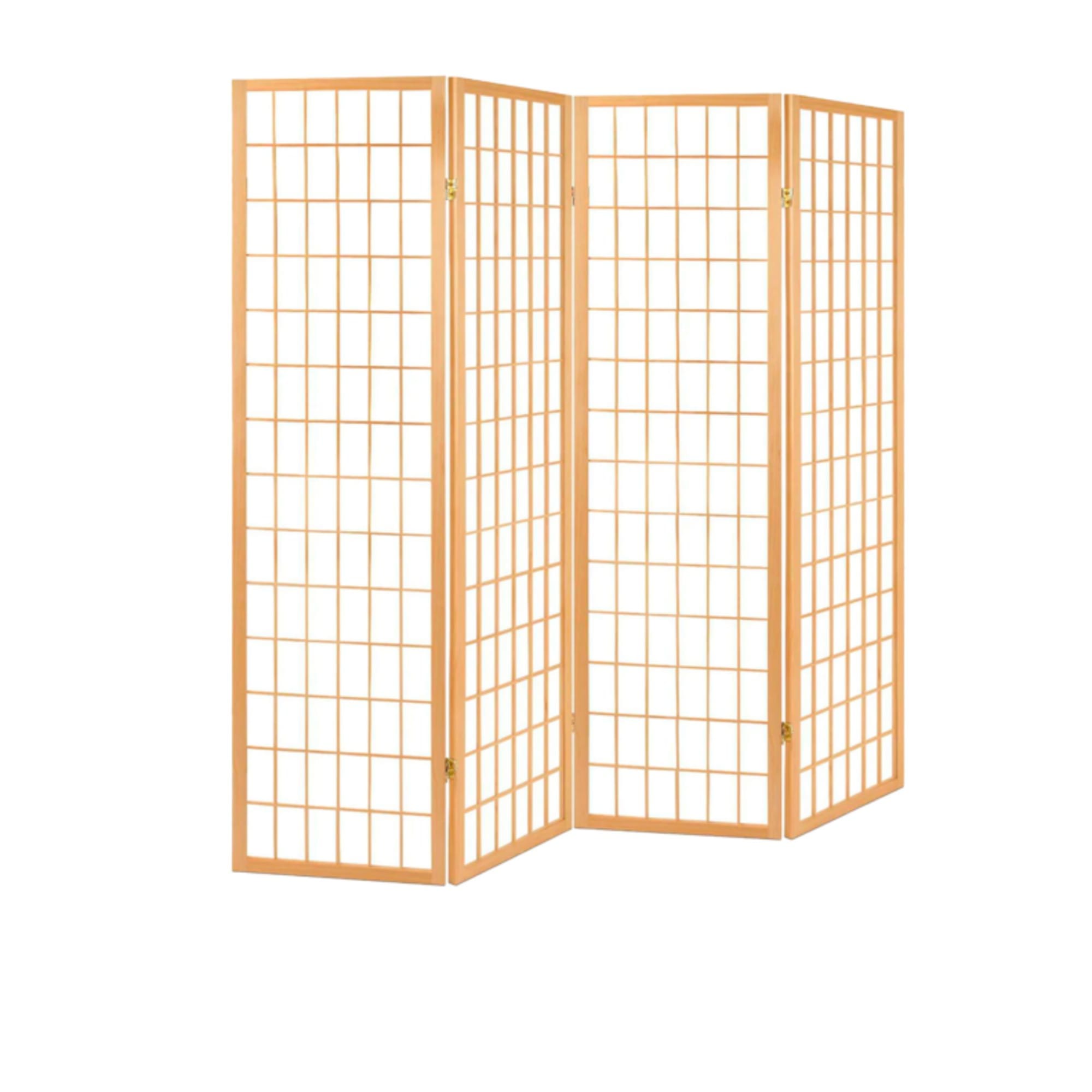 4 Panel Wooden Room Divider Natural Kitchen Warehouse™